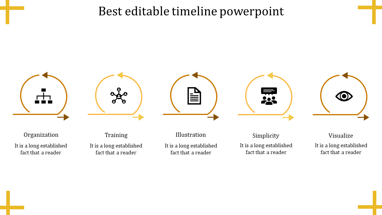 Affordable Editable Timeline PowerPoint With Circle Model